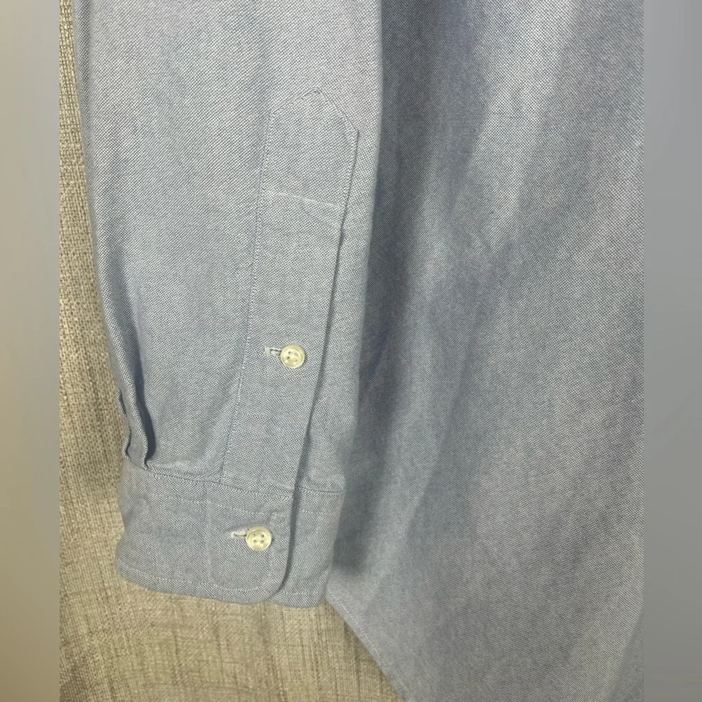 RALPH LAUREN Dress Shirt Classic Fit 100% Cotton Chambray Blue 2XLT Tall EUC